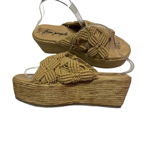 Free People Highline Espadrille Wedge Platform sandals in Natural Size 40 US 10 - Picture 5 of 8